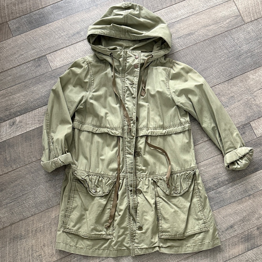 GAP women’s military green Hooded casual jacket